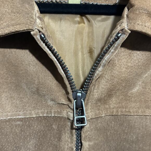 Boston Harbour Outdoorwear Suede Leather Jacket Men’s XL Brown Lined VTG - Picture 10 of 16